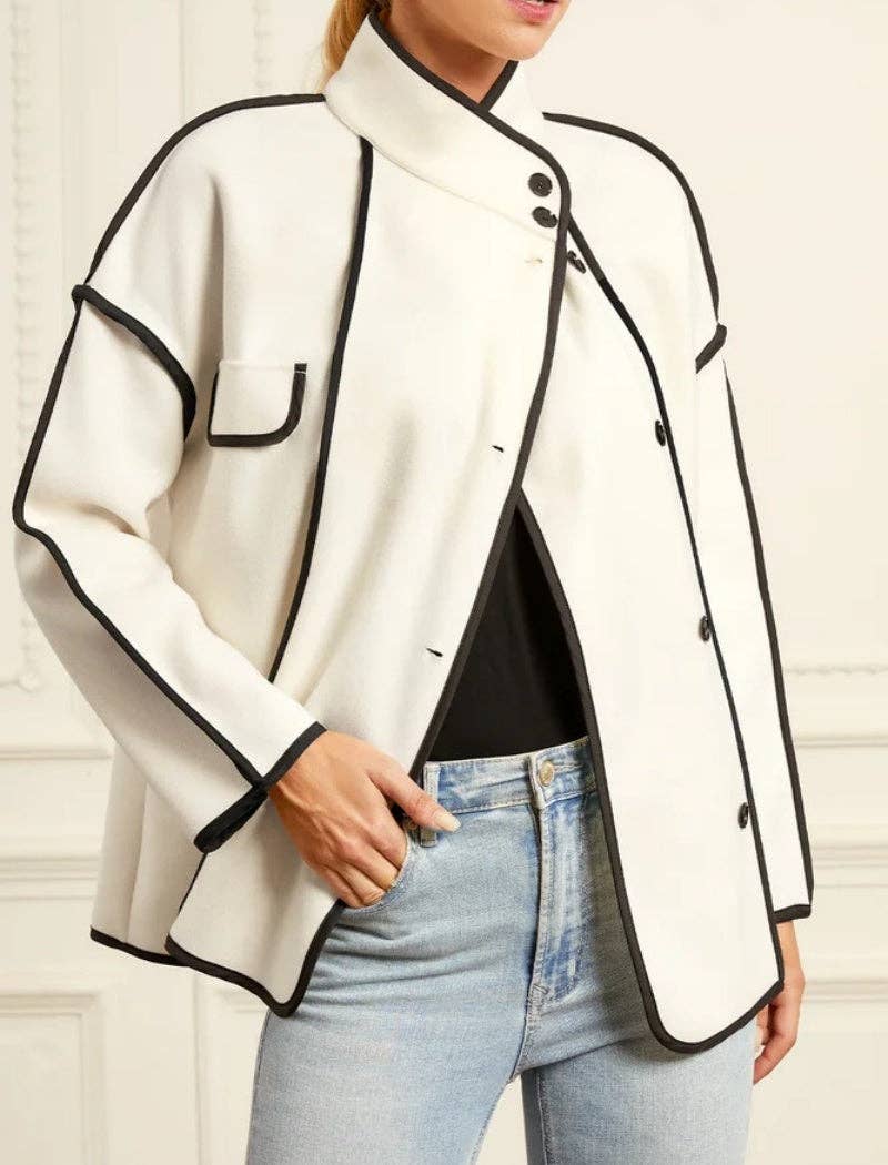 safistyle - Wholesale Jacket - Women's - Button-Up Cape-Style Jacket9