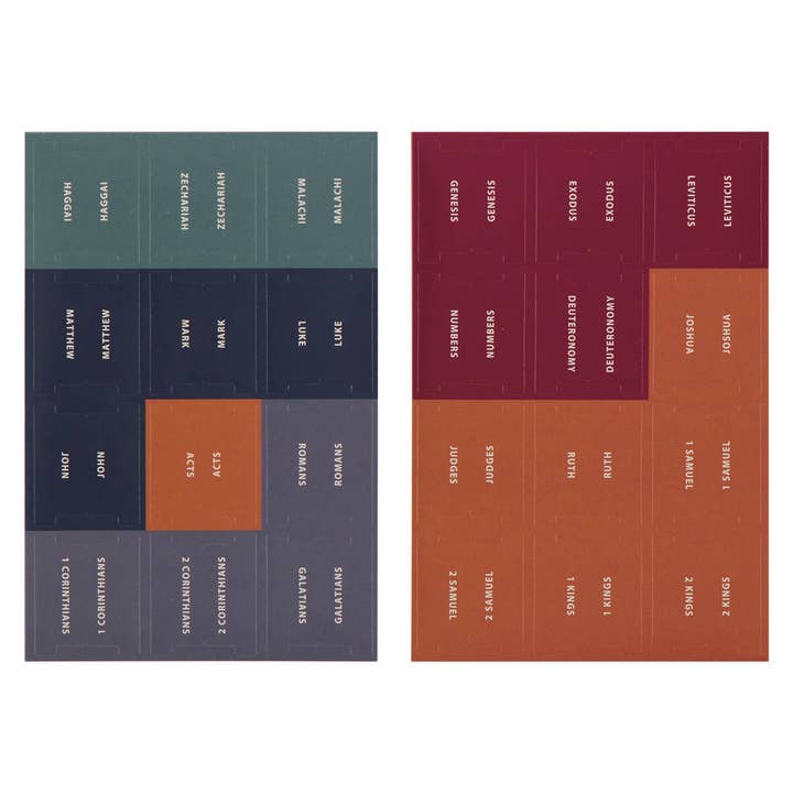 Bible Indexing Tabs Multi-Color Coded for wholesale by Christian Art Gifts