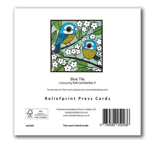 Cardiau Nico Cards - Wholesale Everyday Greeting Card - IGC299 Blue Tits - Kat Lendacka1