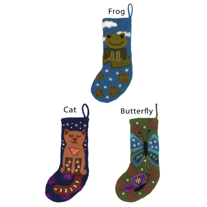 Lakhays Collection Inc. - Wholesale Holiday Stocking - Folk Art Emb Felt Stockings3