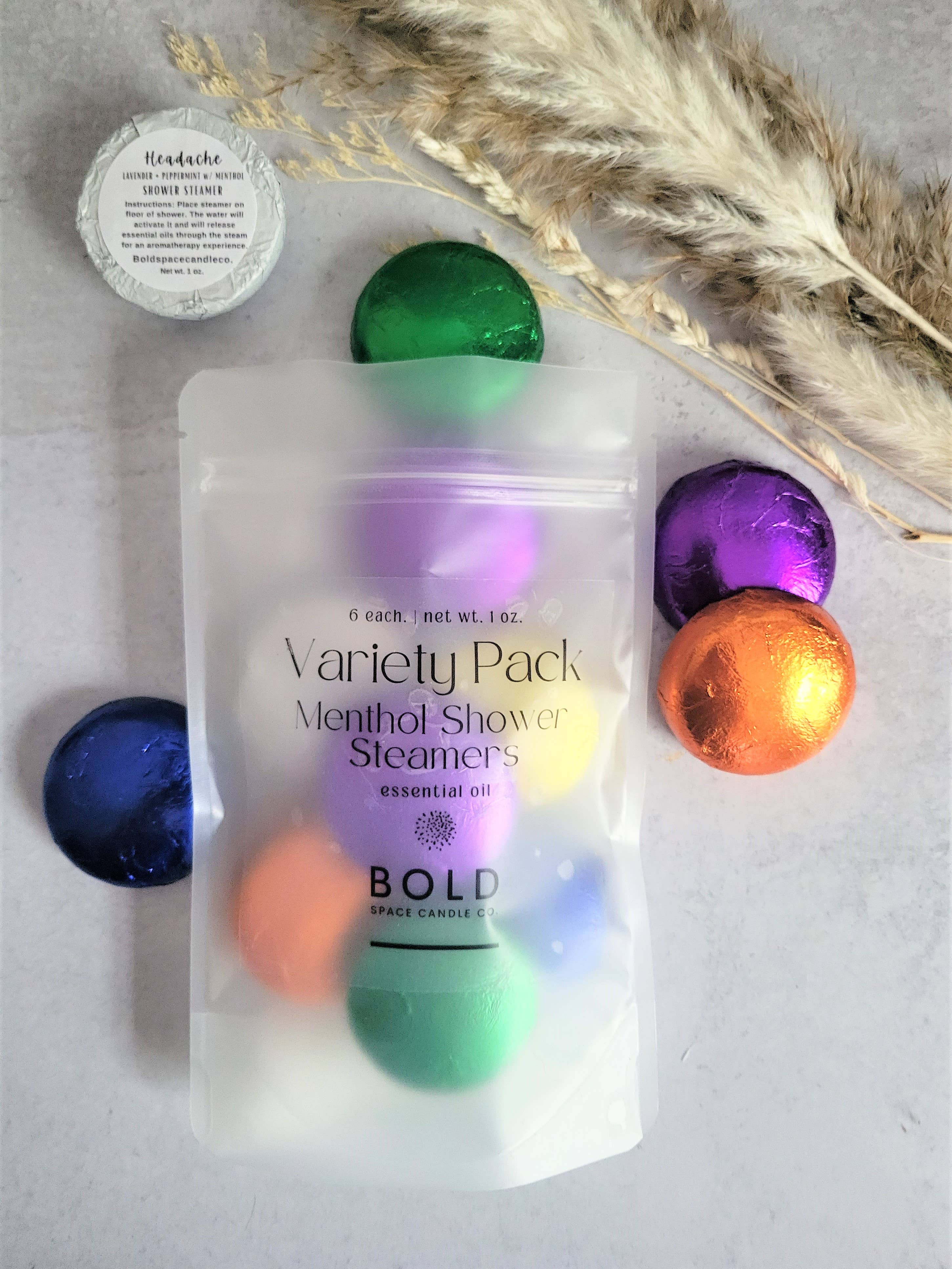 Bold Space Candle Co. – wholesale Shower steamer/bomb – Variety Pack | Top 6 scents - Menthol Steamers -6 pack 2