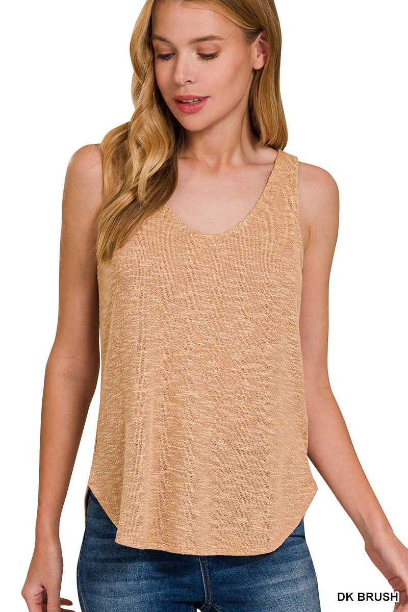 42POPS - Wholesale Tank Top - Women's - ,..SI-26300 Sleeveless Double Scoop Neck Tank Top0