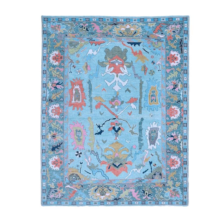 Maia Homes - Wholesale Area Rug - Traditional Floral Hand Tufted Wool Rug - Blue0