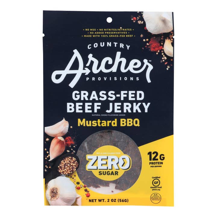 Country Archer - Bf Jerky Mstrd Bbq Zero - Case Of 12-2 Oz for wholesale by Ware Spark