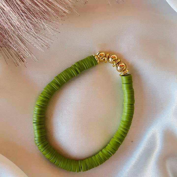 handmade by helen - Wholesale Beaded bracelet - sphere highlight - heishi bead bracelet20