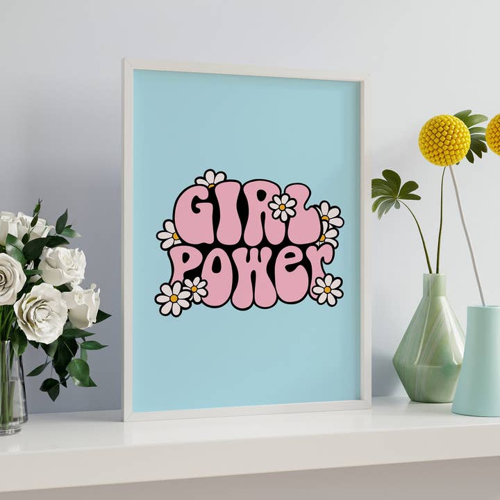 The Happy Badger - Wholesale Art Print - Girl Power Print - Bedroom Wall Art - Colourful Home Decor