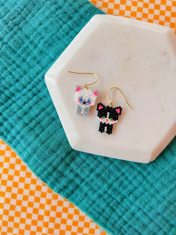 Cat Fight | Beaded Earrings for wholesale by Eleven + Jane