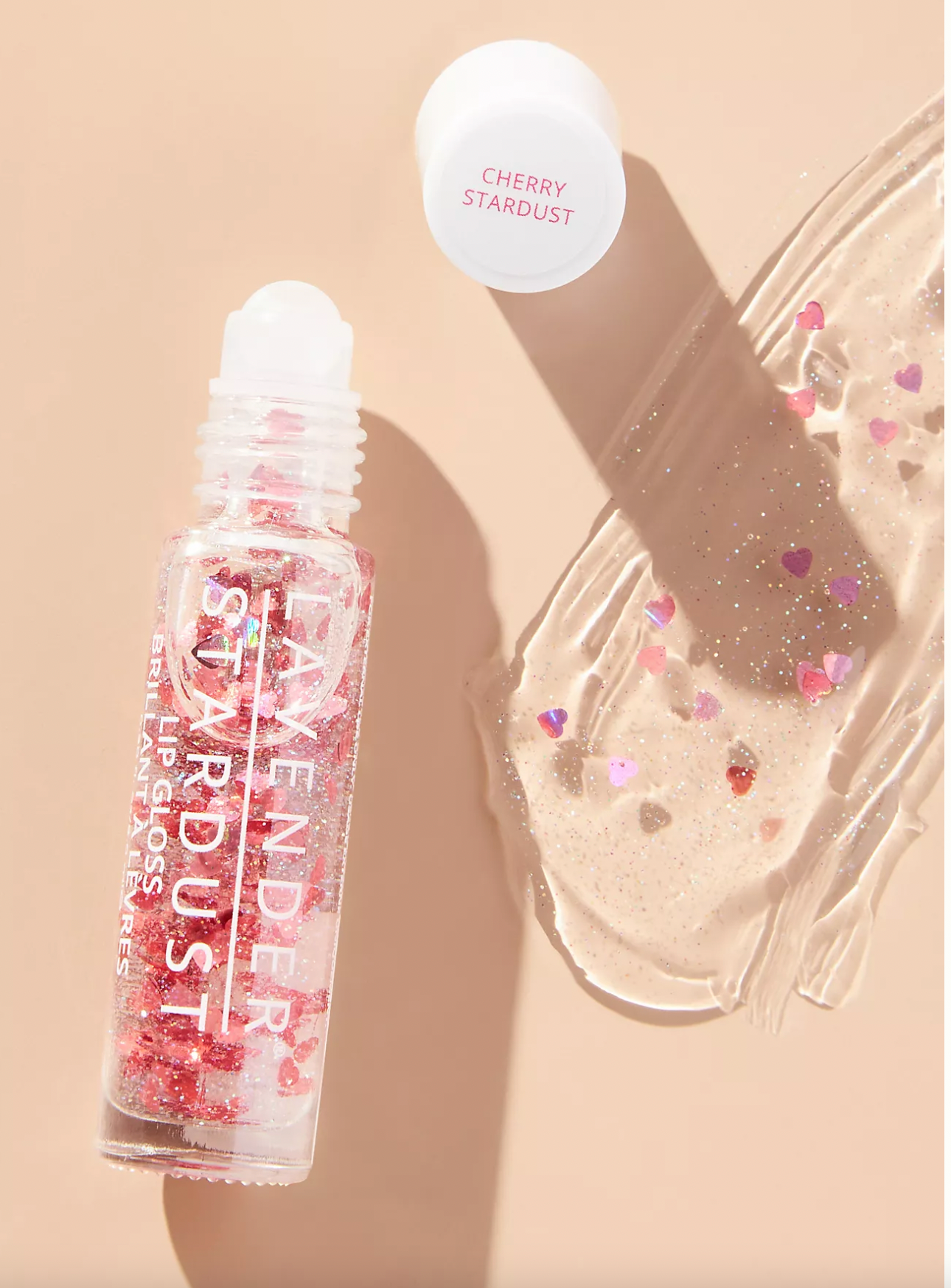 Lavender Stardust - Wholesale Lip Gloss - Kissing Glitter Lip Gloss Red Hearts Cherry Stardust1