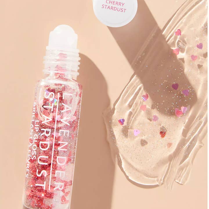 Lavender Stardust - Wholesale Lip-gloss - Kissing Glitter Lip Gloss Red Hearts Cherry Stardust1