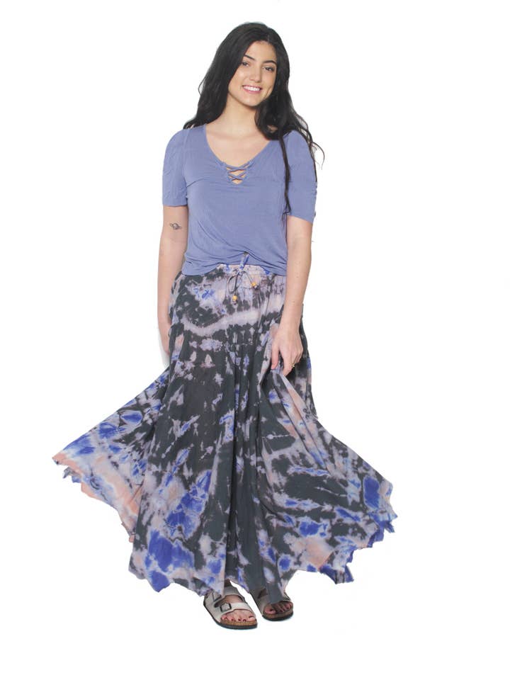 Blue Sky - Wholesale Skirt - Women's - 3301 Tie-Dye Spinner Skirt4