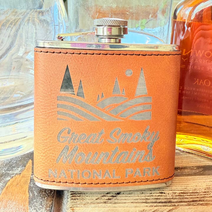 Great Smoky Mountains National Park Flask, Tennessee for wholesale by Parks Art Collection