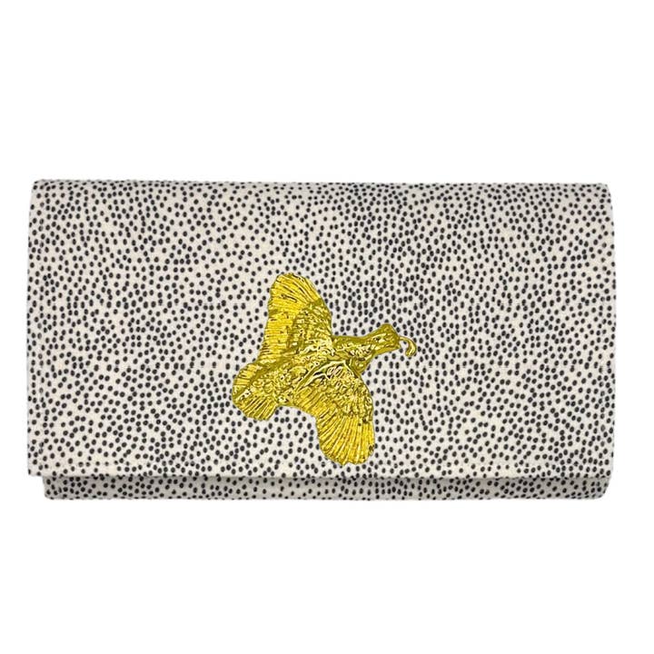 Garland Bags - Wholesale Clutch Bag - Women's - Black and White Speckled Clutch with black lining19