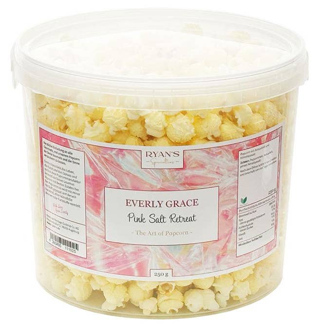 Cubo de palomitas Pink Salt Retreat de 250 g para venta al por mayor de Everly Grace