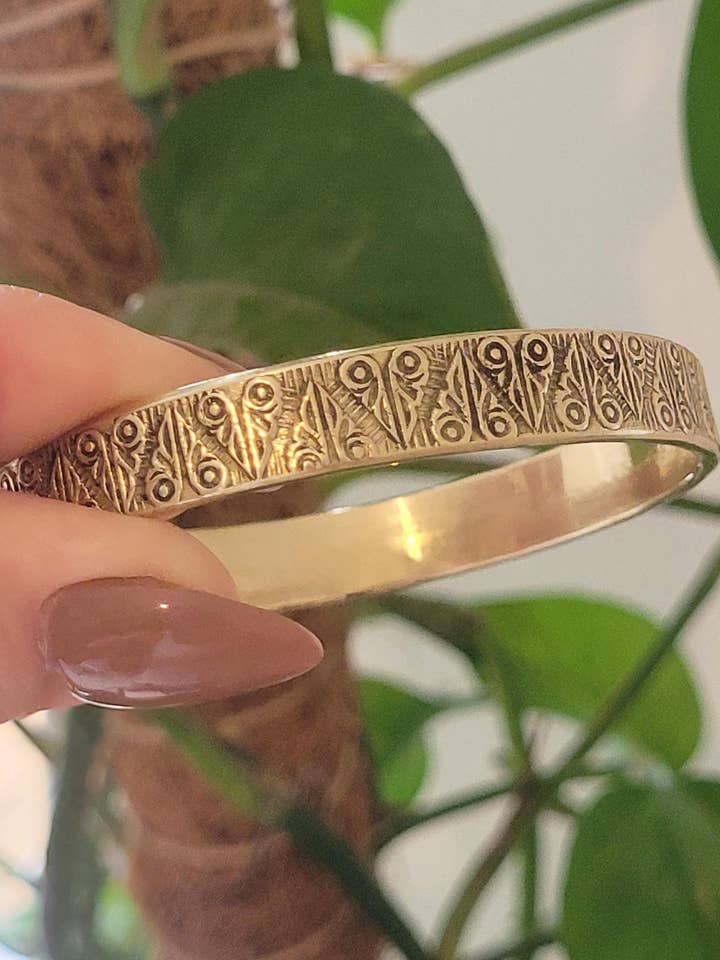 Bracciale in ottone / Bracciale dettagliato / Bracciale rigido / Polsino / Semplice / Minimal / Gioielli minimalisti / Regalo / Etnico per la vendita all'ingrosso da parte di Laboheme