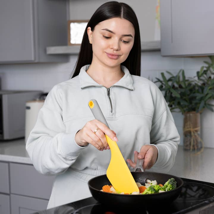 Fox Run Brands - Wholesale Spatula/Turner - Fox Run Flip & Fold Silicone Omelet Spatula, 14" Yellow