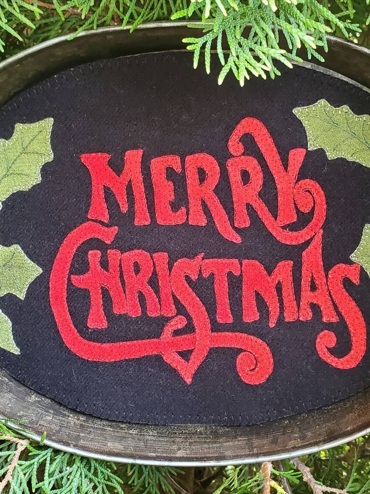 Vrolijk kerstfeest klein dienblad voor wholesale door Sew Cherished