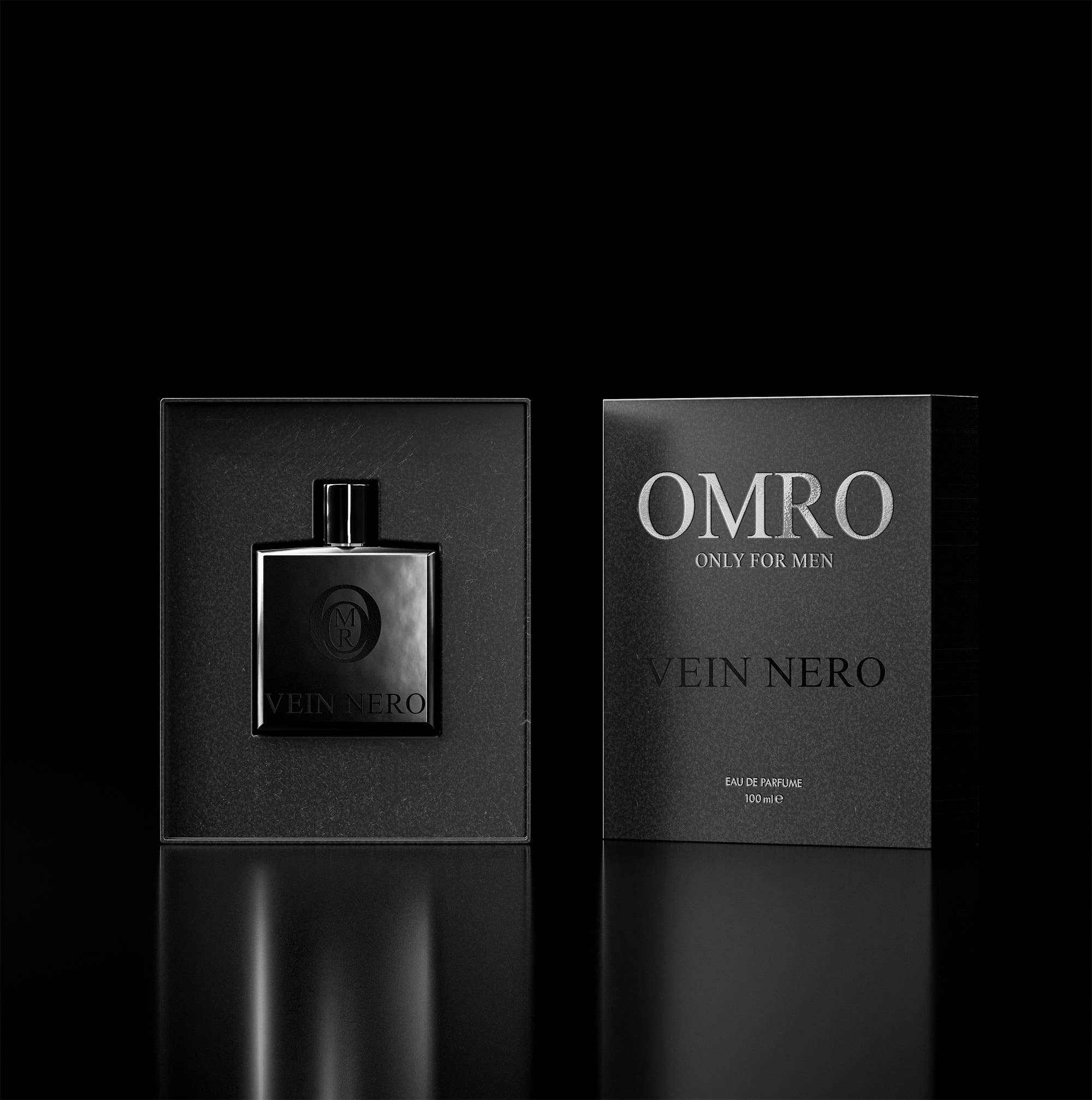 OMRO - Christian Fraisl - Wholesale Parfum/Eau de toilette - VEIN NERO parfum 100ml - elegante, mannelijke, diepe hartnoten1