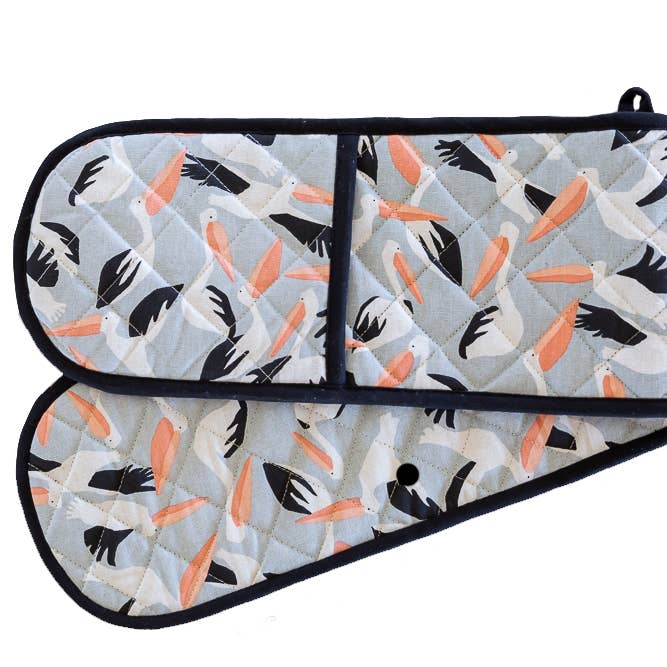 Allgifts Australia - Wholesale Oven Mitt/Pot Holder - Double Oven Glove - Pelicans