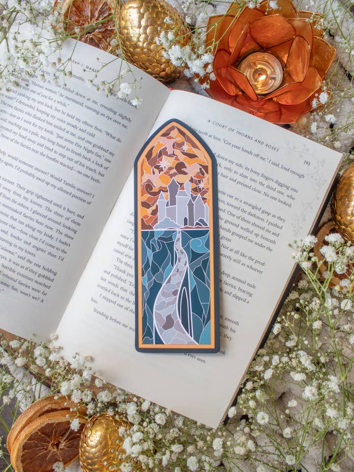 Fourth Wing Basgiath Stain Glass Window Bookmark for wholesale by Meaggie Moos