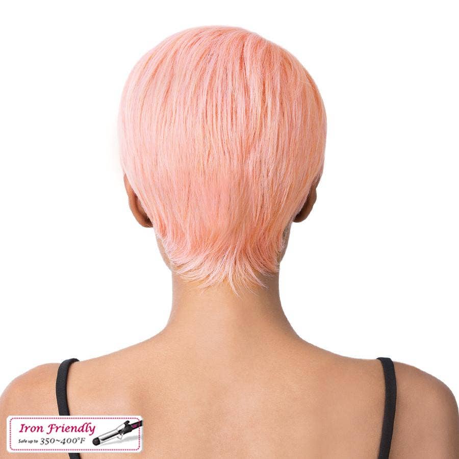 KT Supply – wholesale Wig/hair piece – Synthetic Iron Friendly Wig Chicago, Peach Pink2