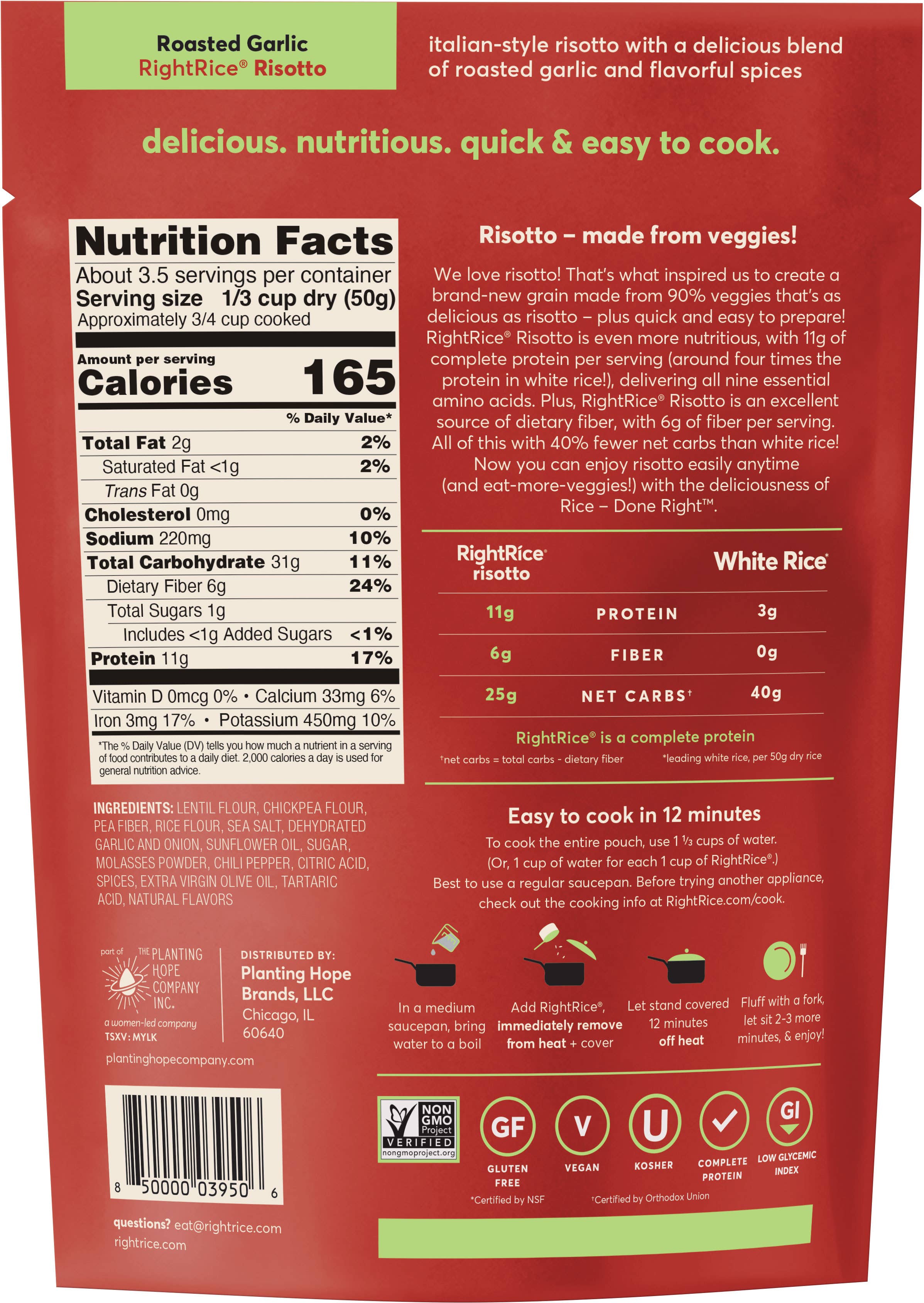 RightRice - Wholesale Risotto - Roasted Garlic Risotto 6oz1
