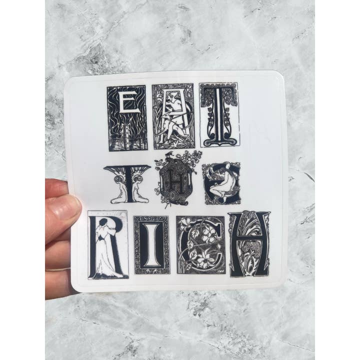 Astral Weekend - Wholesale Sticker - Eat The Rich Art Nouveau Punk Style STICKER 4 Inch