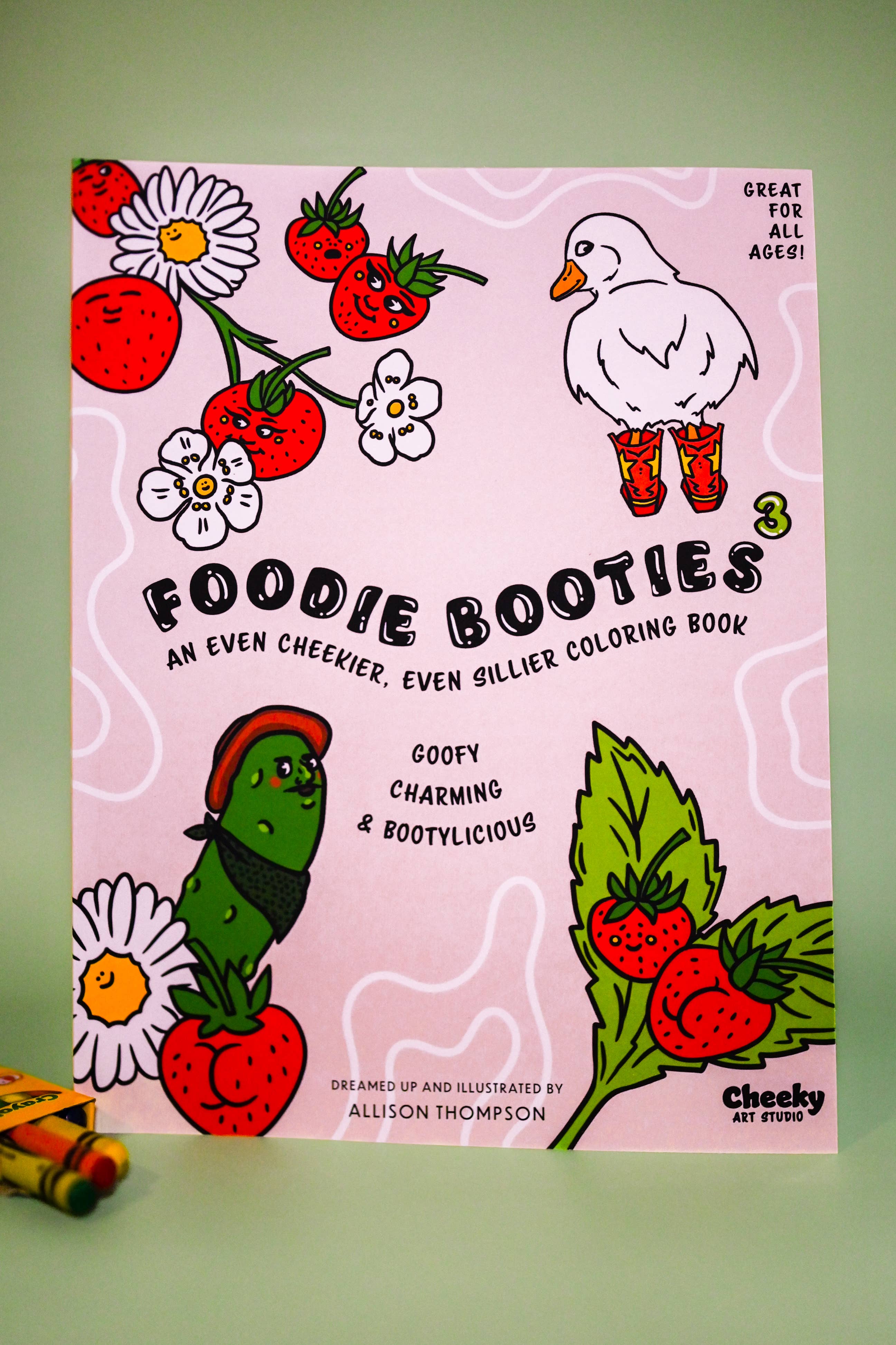 Cheeky Art Studio - Wholesale Coloring & Activity Book - Adult - Foodie Booties 3: An Even Cheekier, Even Sillier Coloring Book2