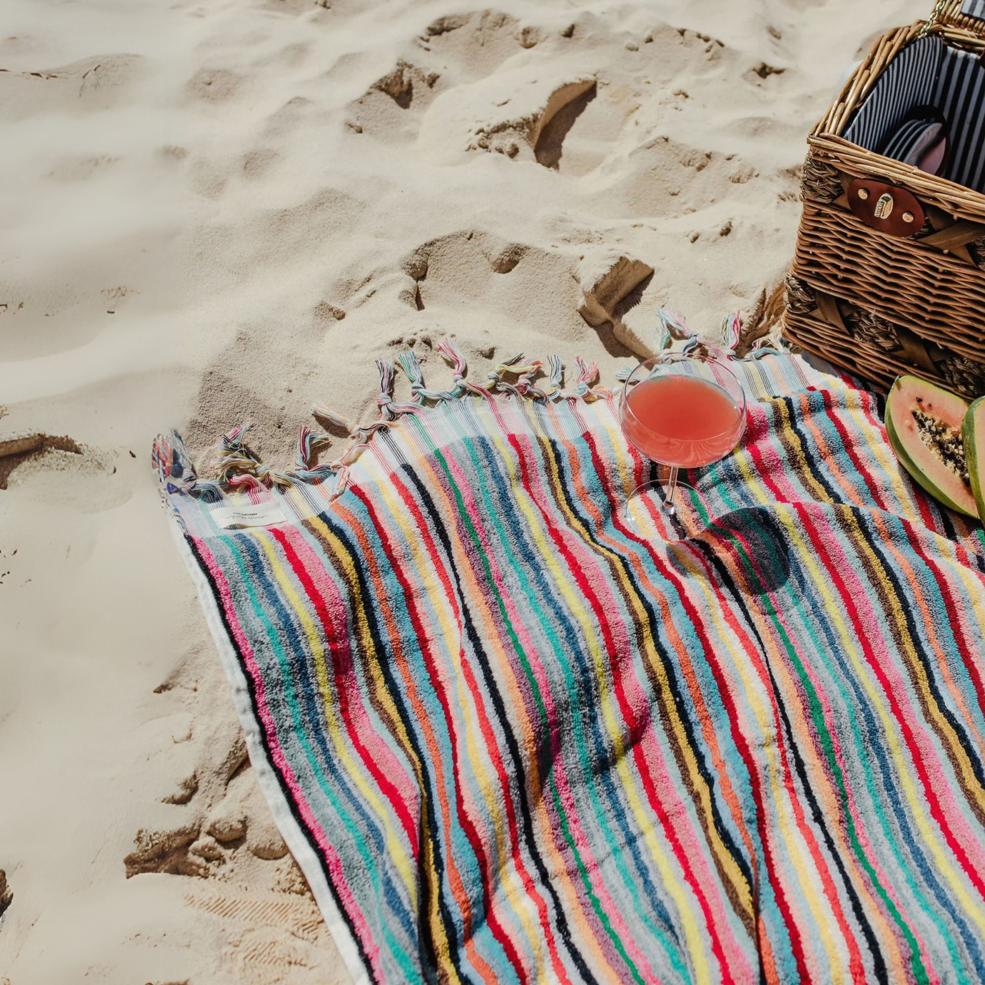 Buld&Co. - Venta al por mayor Toallas de baño - Toalla turca tejida a mano, toalla de mano de baño de playa a rayas, KARA8