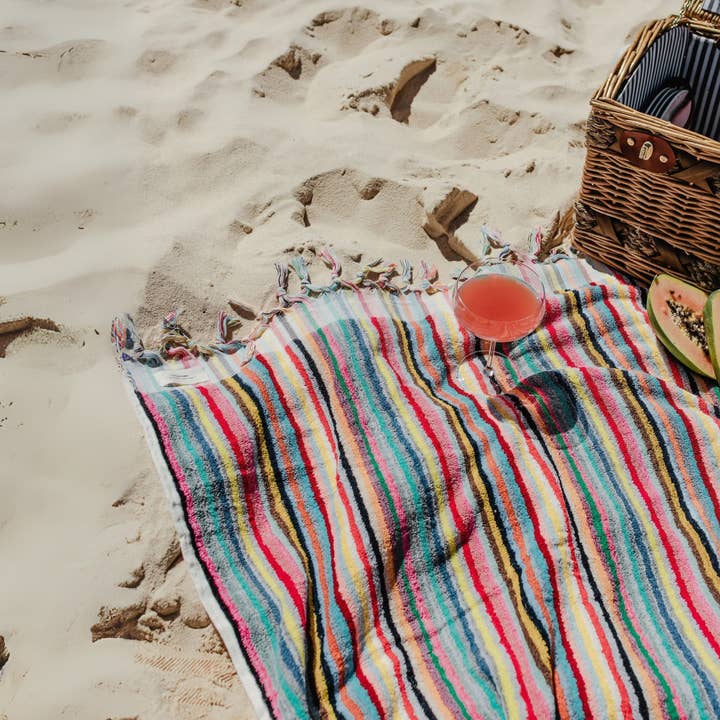 Buld&Co. - Wholesale Bath towel - Turkish Towel Handloomed, Stripe Beach Bath Hand Towel, KARA9