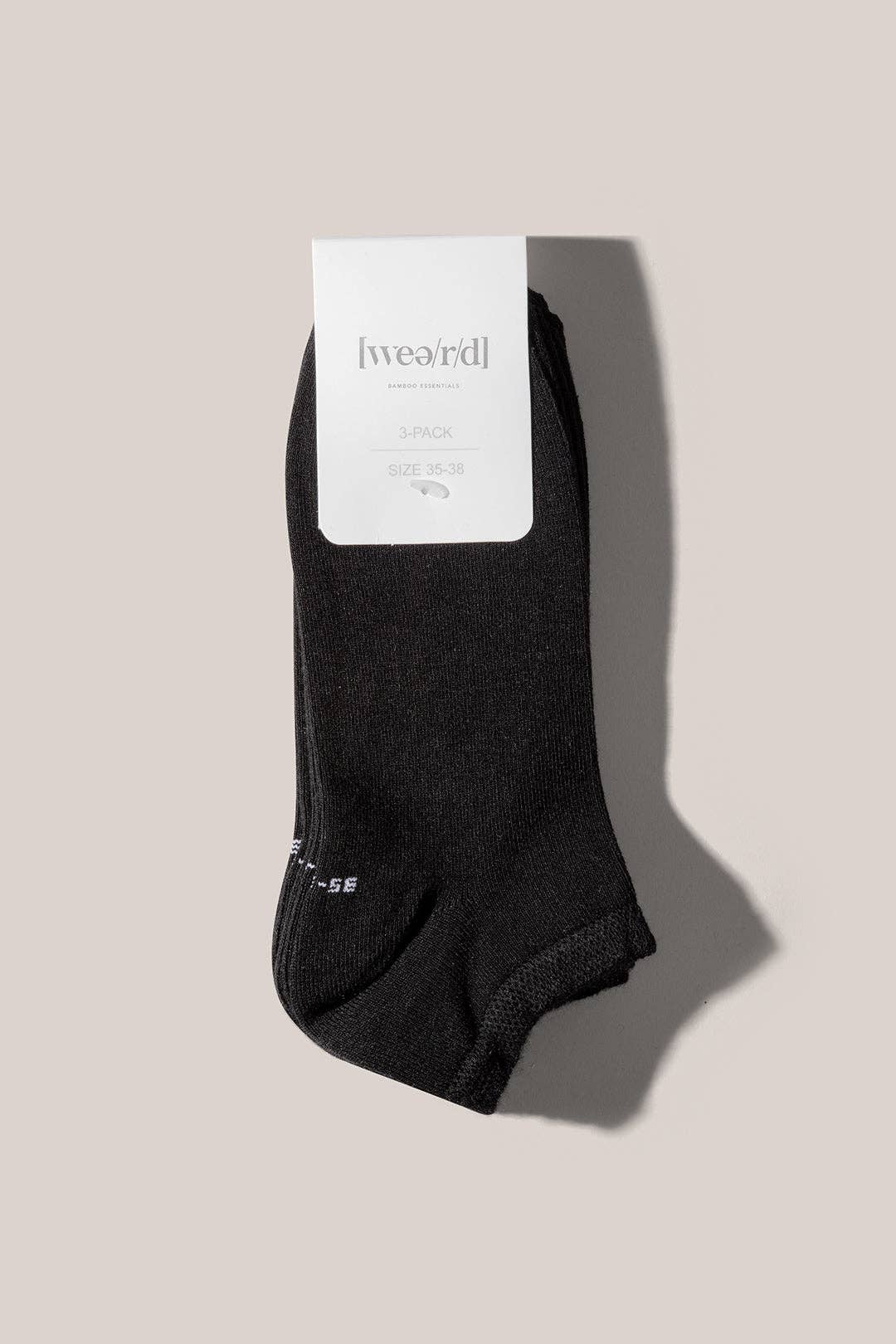 Weard AB - Vente Chaussettes – unisexe - Best Socks Ever - coupe basse | Paquet de 3 - noir3