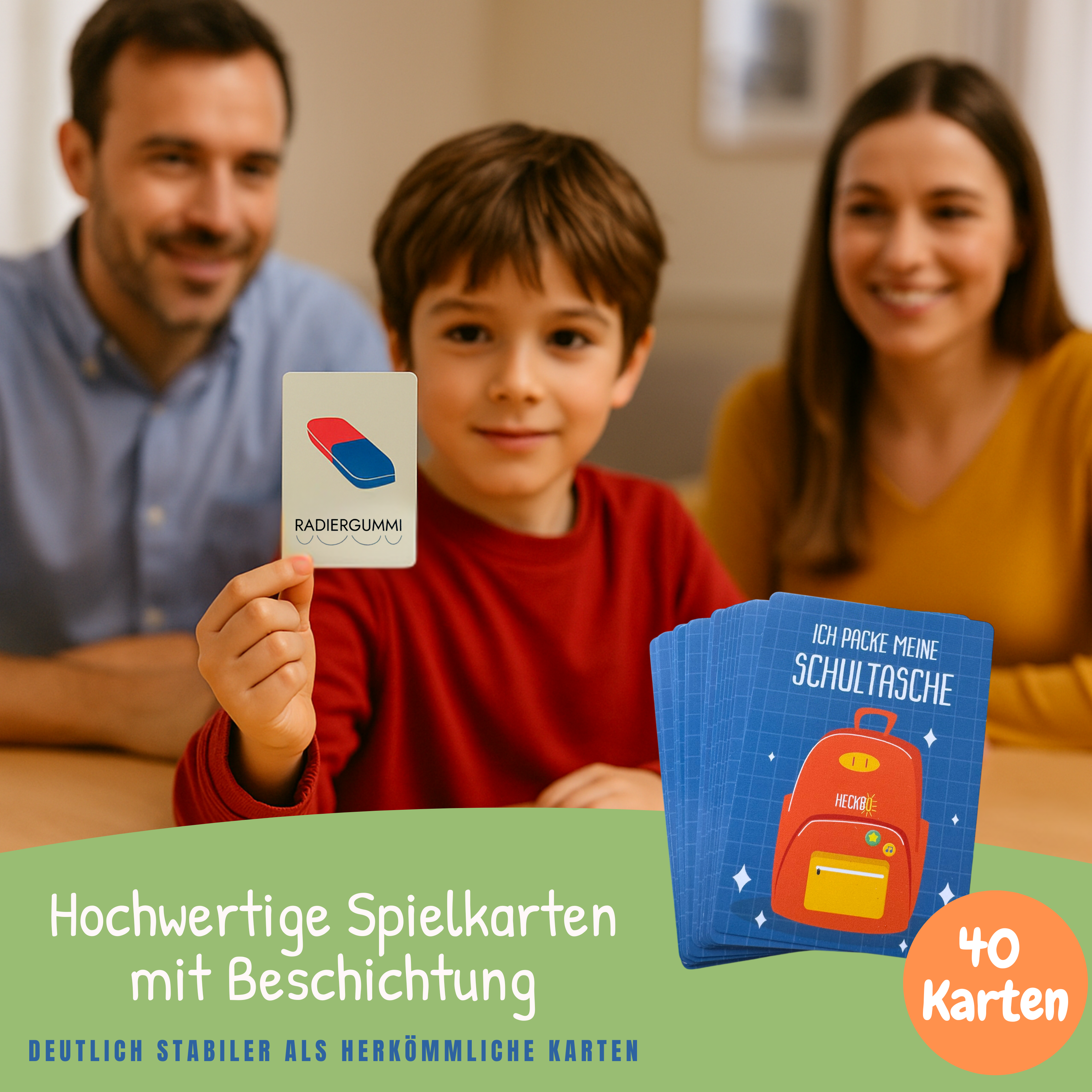 HECKBO – Großhandel Lernkarten – Kind & Baby – Kartenspiel "Ich packe meine Schultasche und nehme mit"6