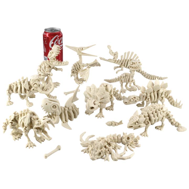 3D Printed Flexible Crystal Dragon & Jurrasic Dinosaurs for wholesale by PowerTRC 3D Print Factory