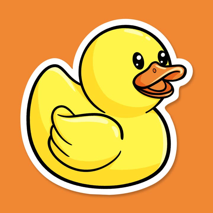 Rubber Duck – 3" Vinyl Sticker for wholesale by dash&doodle