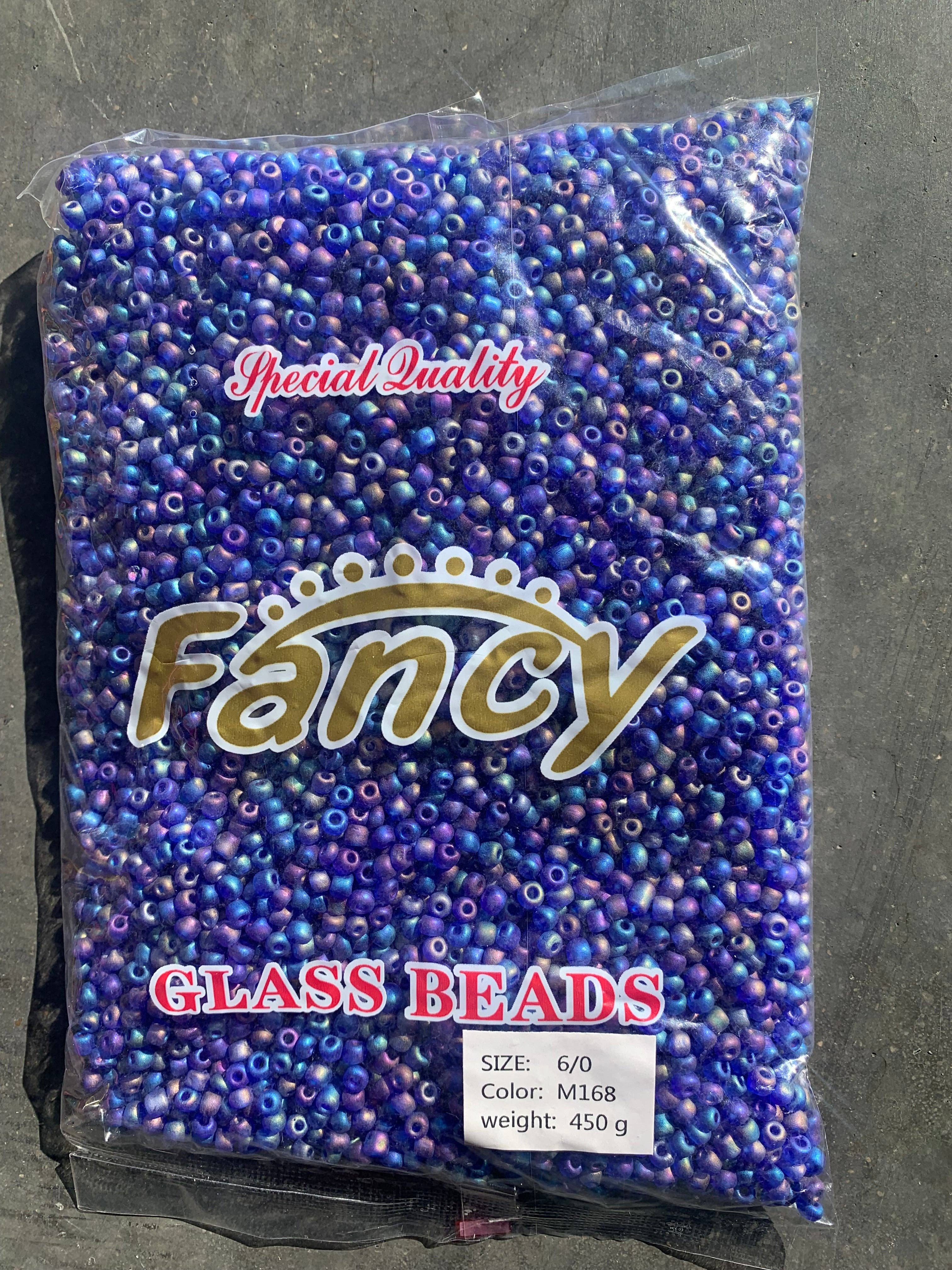 MaddieMayShop - Venta al por mayor Cuentas - Perlas de semillas 6/0, perlas de semillas a granel, perlas de vidrio esmerilado de 450 gramos3