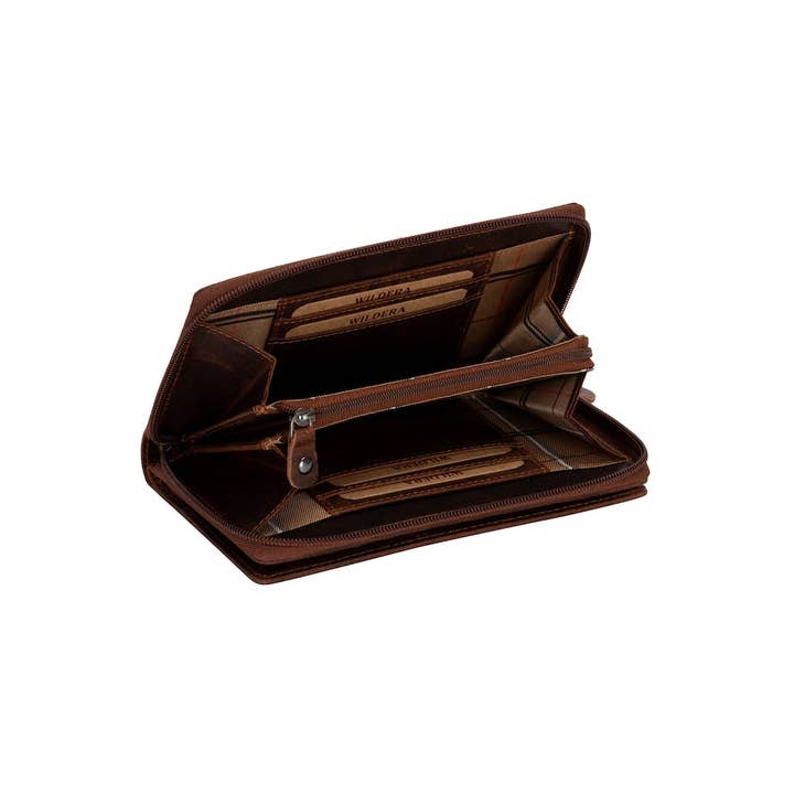 Greenwood Leather AU - Wholesale Wallet – Women's - Wildera Leather “Aurora” Ladies’ Long Leather Wallet – Zip-Around RFID Wallet in Sandel5