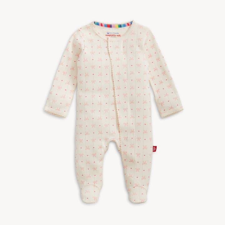 Magnetisk pointelle-sparkdräkt med hjärta och rosett för wholesale av Magnetic Me