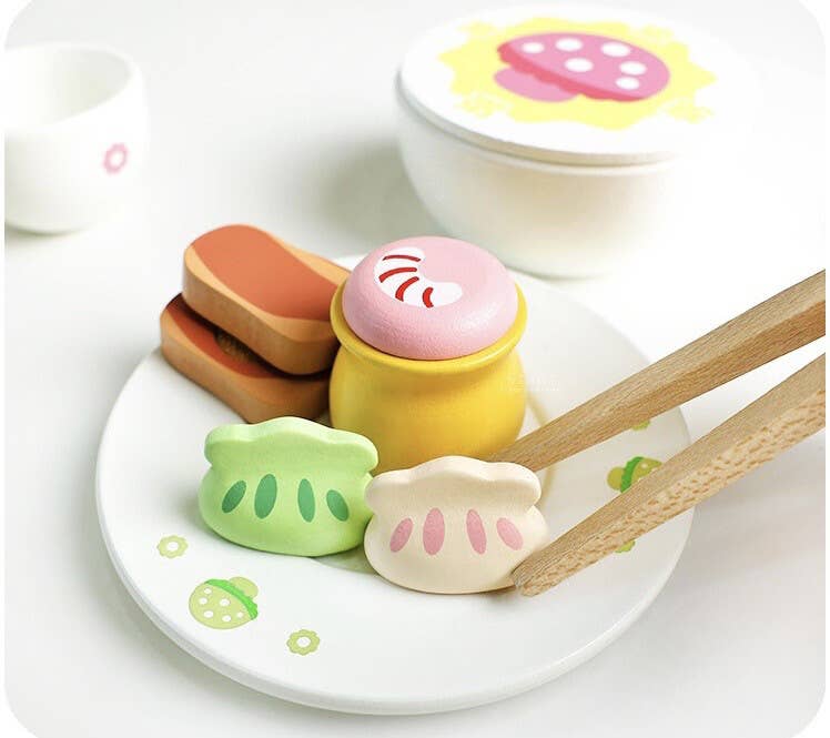 Baby Snack Time - Wholesale Toy Set - Kids - Dim Sum Tea Wooden Play Set5