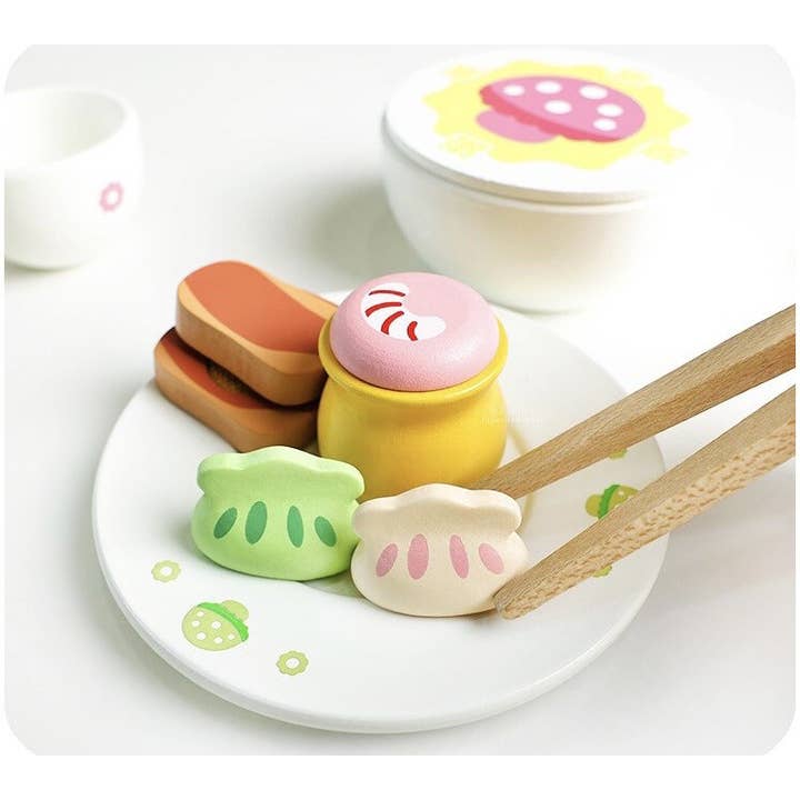Baby Snack Time - Wholesale Toy Set - Kids - Dim Sum Tea Wooden Play Set5