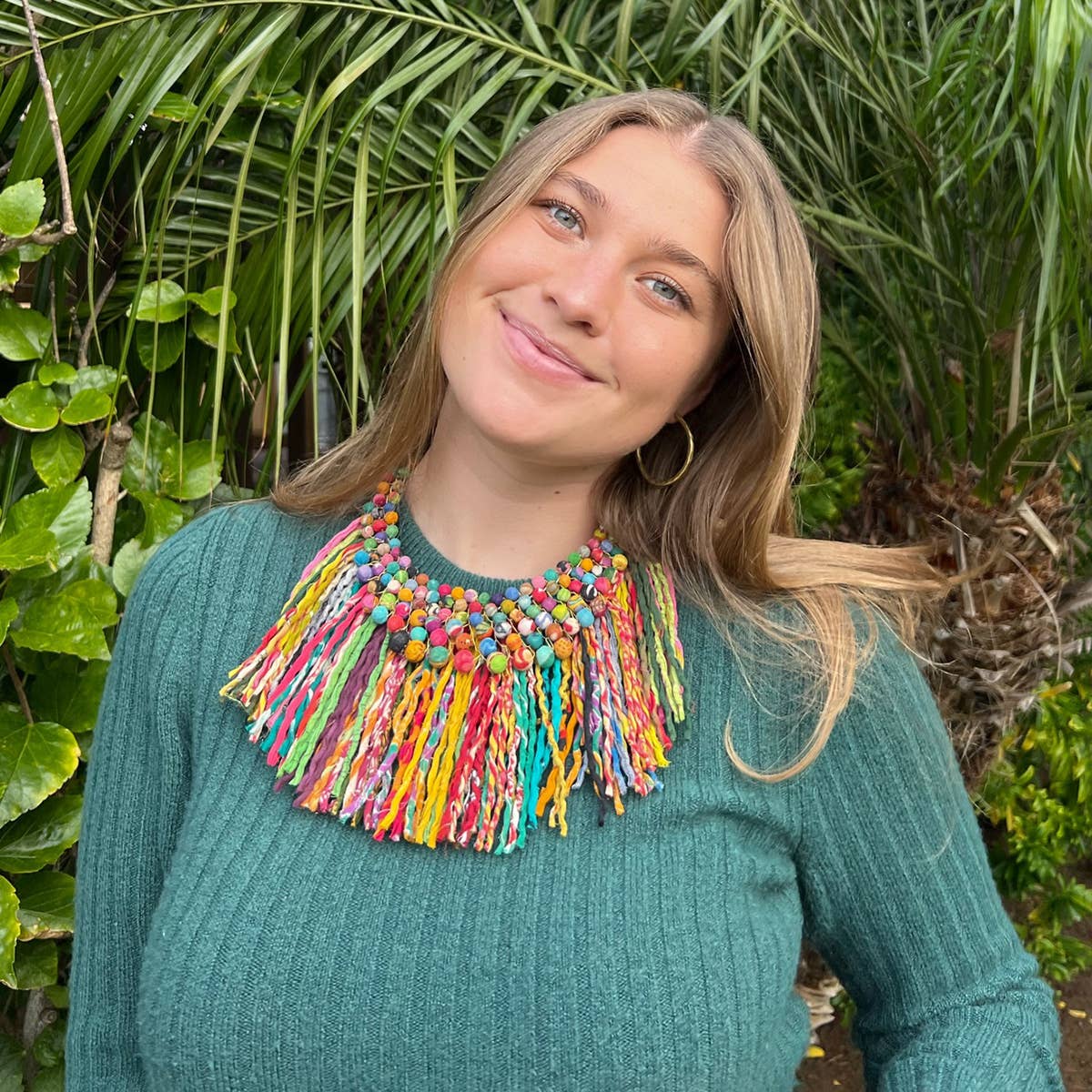 WorldFinds – Engroshandel Halskæde med store vedhæng – Kantha Pastiche halskæde3