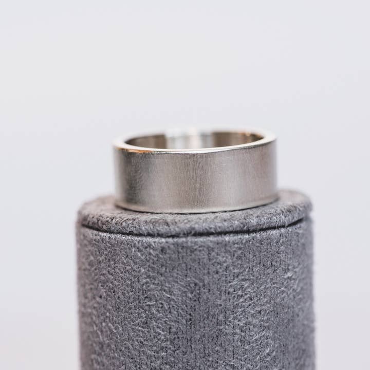 Silver 8mm Flat Ring for wholesale by Kirsty Taylor Goldsmiths