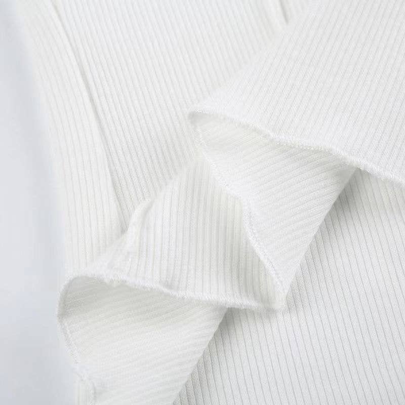 HIDDENBRAND - Wholesale T-Shirt - Women's - Slim basic y2k ribbed top long-sleeved T-shirt7