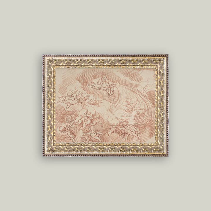 Petal Lane Home - Wholesale Wall Art Set - Red Cupid Framed Antique Art