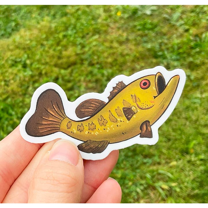 3 Inch Fish Illustration Waterproof Vinyl Sticker for wholesale by Summer Break Studio
