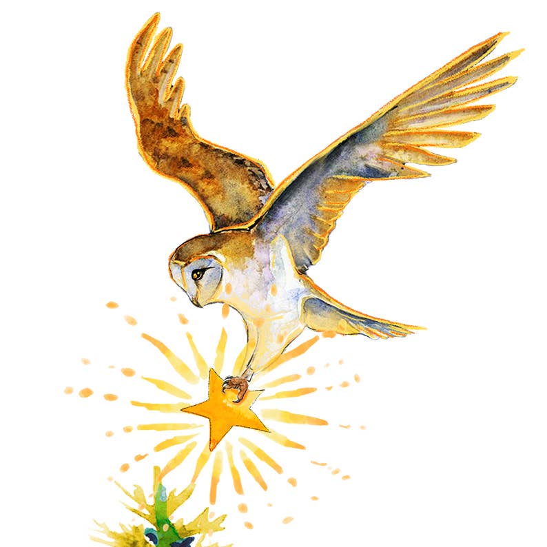 Liyana Studio - Wholesale Christmas Card - Owl Pine Tree - Christmas Card1