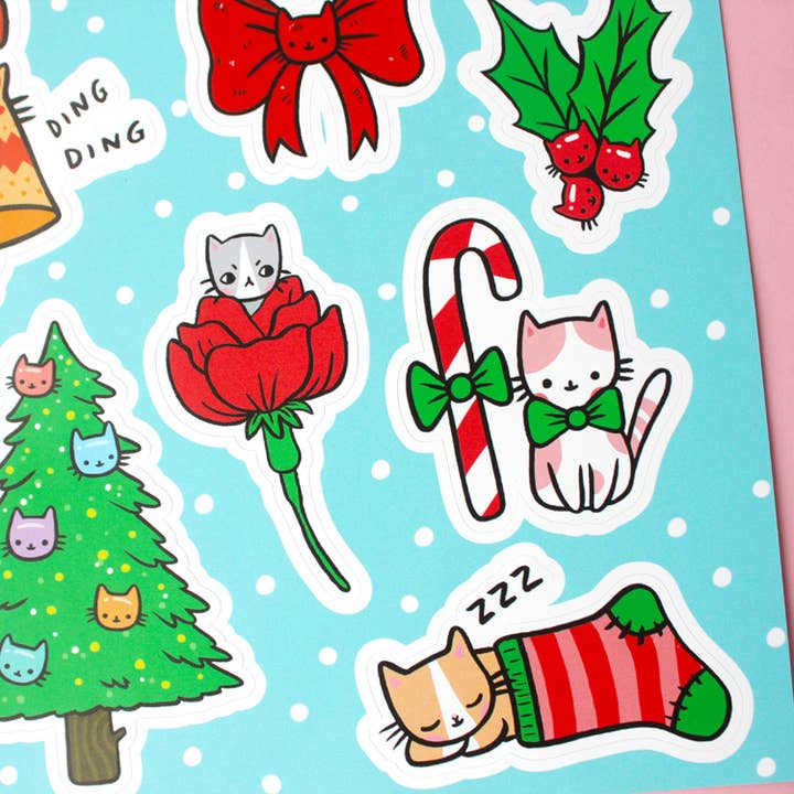 PONY PEOPLE - Wholesale Sticker - Jolly Kittens Christmas Sticker Set3
