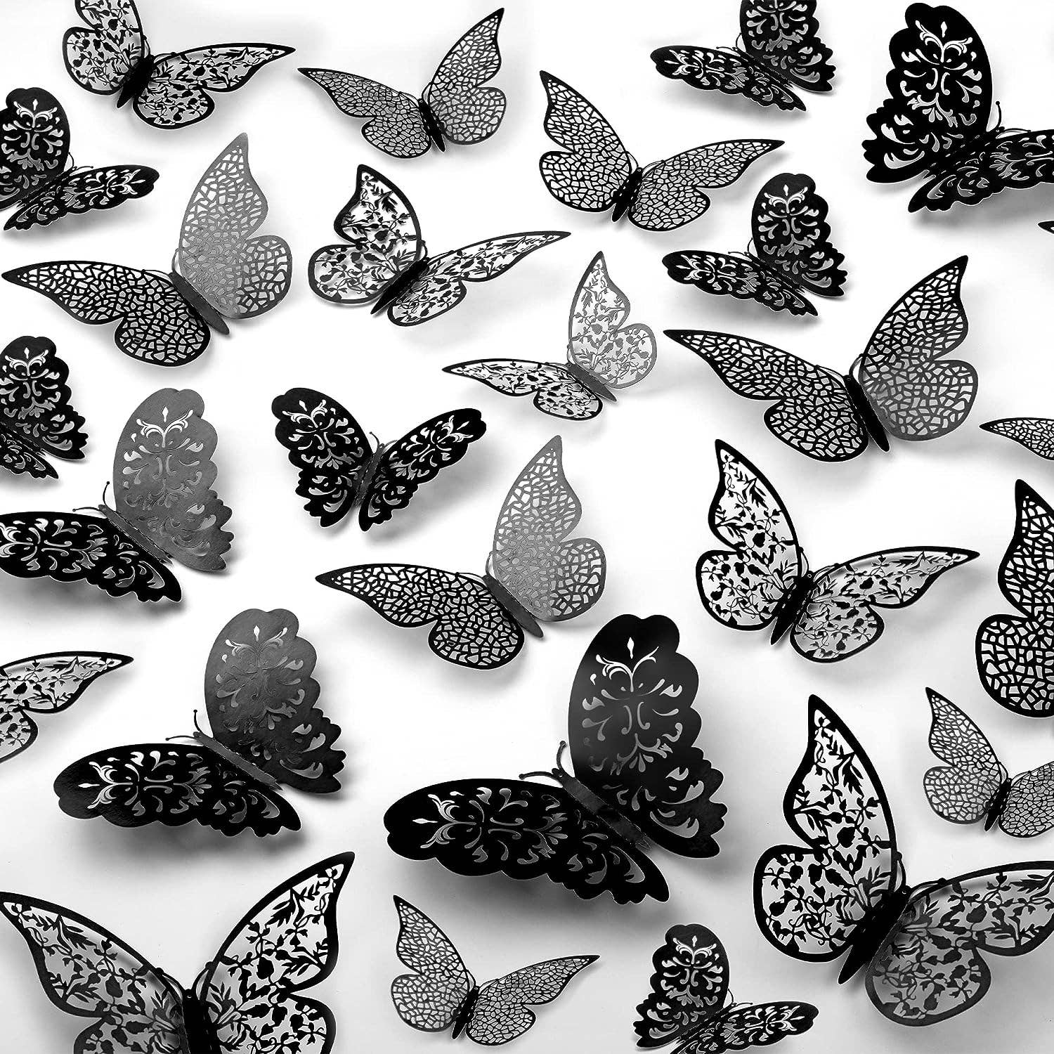 Zulay Kitchen – wholesale Wall Accent – 3D Butterfly Wall Decor – Set of 48 Decorative Butterflies0