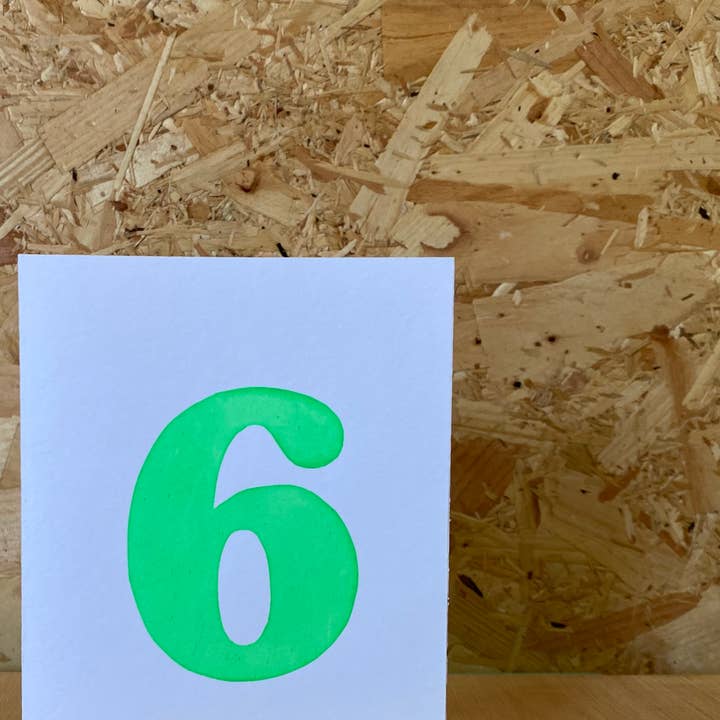 Number 6 card for wholesale by MiLKTEETH