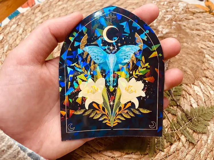 Split Moon Studios - Venta al por mayor Pegatina - Pegatinas de vinilo holográficas con mariposas para Bullet Journal0