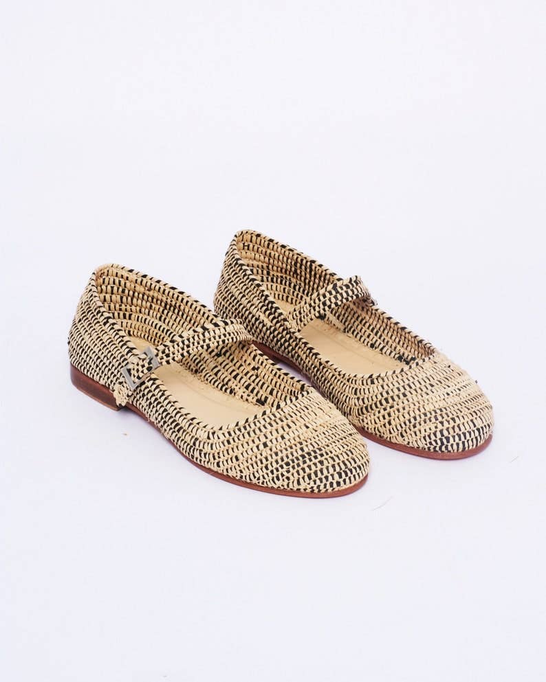 Steraraffia - Wholesale Flats - Women's - Ghida Handwoven Raffia Mary Jane Flats4