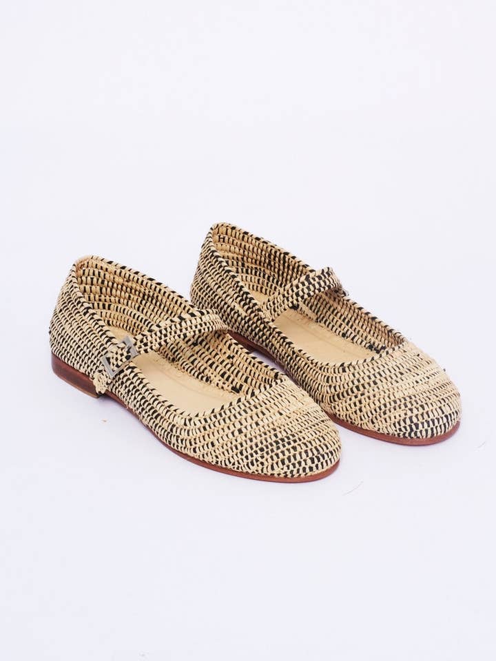 Steraraffia - Wholesale Flats - Women's - Ghida Handwoven Raffia Mary Jane Flats4